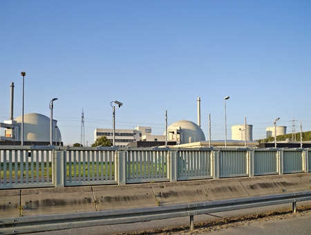 Biblis (Germany), October 16, 2011: Nuclear power station in Biblis (Hesse, Germany). Plant operator: RWE Group. The seven nuclear power plants immediately shut down in Germany after Fukushima include Biblis.のeditorial素材