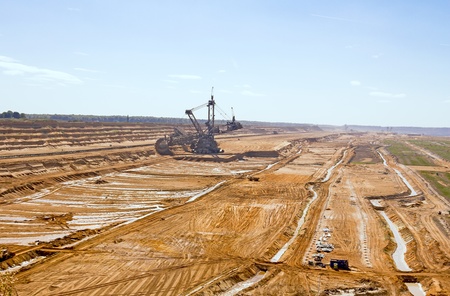 Berendorf, North-Rhine Westphalia, Germany - September 7, 2012: The opencast mine is operated by RWE...