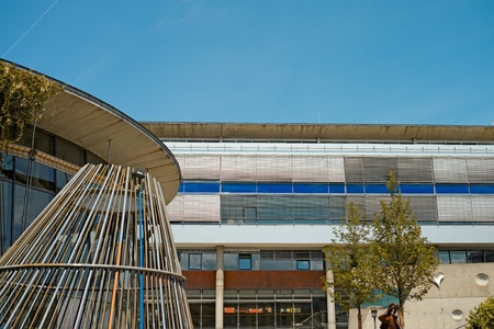 Frankfurt, Germany - July 11, 2013  Campus of the Frankfurt University of Applied Sciences  Fachhochschule Frankfurt のeditorial素材