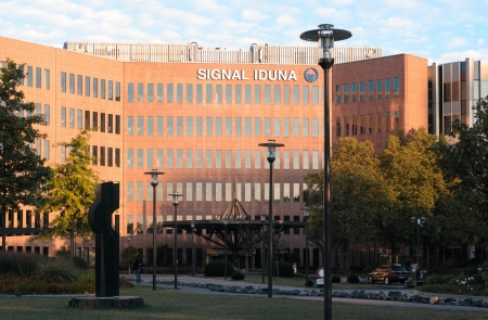 Dortmund, Germany - September 3, 2013  Dortmund headquarter of SIGNAL IDUNA, a German financial services company, main business insurance productsのeditorial素材