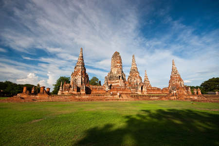 Ancient temple of Thailand, Watchaiwattanaramの写真素材