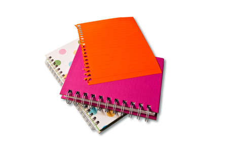 notebooks isolated on white backgroundの写真素材