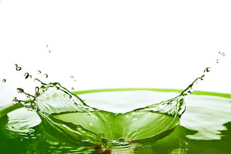 Water splash isolated on whiteの写真素材