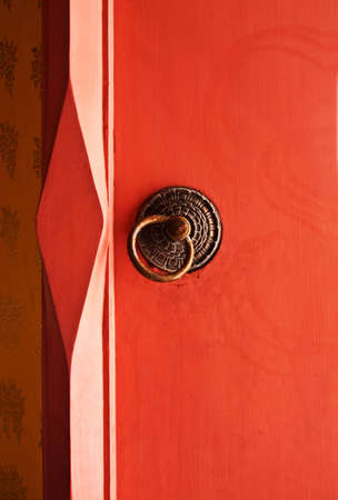Red door abstractの写真素材
