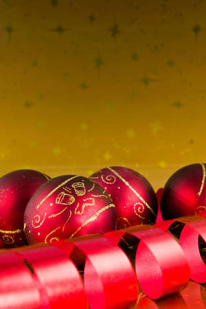 Red ball for christmast decorationの写真素材