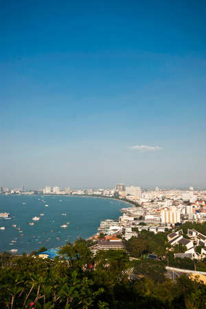 Landscape of Pattaya bay, thailandの写真素材