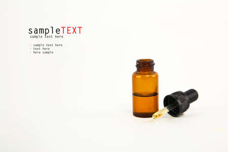 Bottle of medicine isolated on white backgroundの写真素材