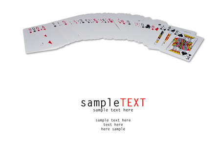 Plastic playing card set isolate on white