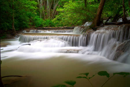 Huay Mae Khamin, beautiful waterfall in Thailandの写真素材