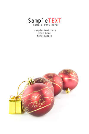Christmas ball isolate on white backgroundの写真素材