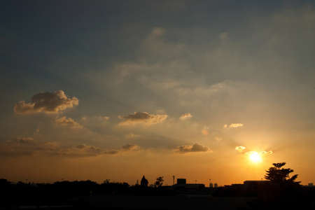Abstract sunset could sky backgroundの写真素材