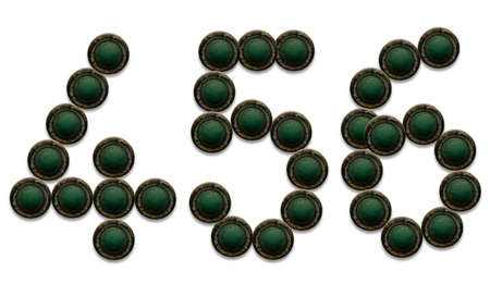 Nuber 4 5 6 made from grunge buttonの写真素材