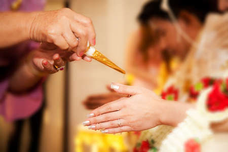 Thailand traditional wedding ceremonyの写真素材