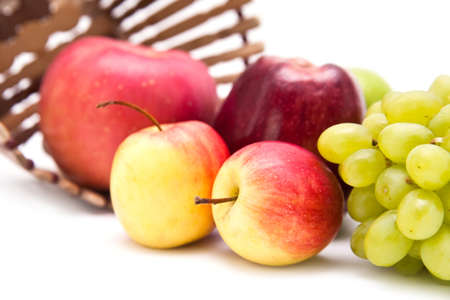 Apple and grape fruits, can be used for healthy conceptの写真素材