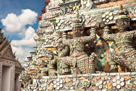 Giant statue in temple of Thailandの写真素材