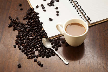 Coffee cup and beansの写真素材