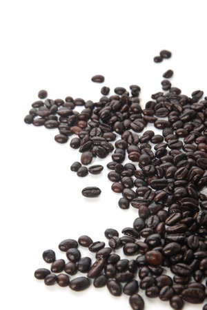 Coffee beans isolate on white backgroundの写真素材