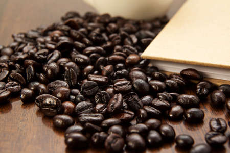 Closeup coffee beansの写真素材