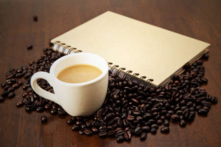 Book and coffee conceptの写真素材