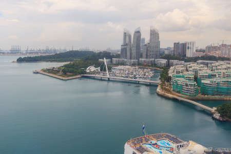 Bird eye view of Sentosa island, Singaporeのeditorial素材