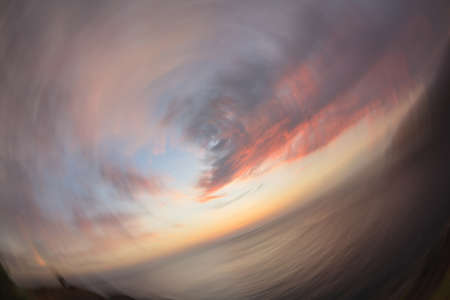 Abstract blur of sunset twilight at Promthep cape view point, Phuket, Thailandの写真素材