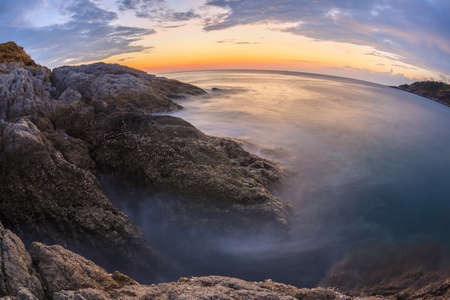 Beautiful sunset at Promthep cape view point, Phuket, Thailand