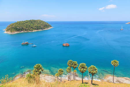 Promathep cave, beautiful seascape at Phukhet, Thailandの写真素材