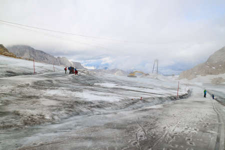 Landscape of Ski slope in winter at Obertauern resort, Salzburg area, Austriaの写真素材