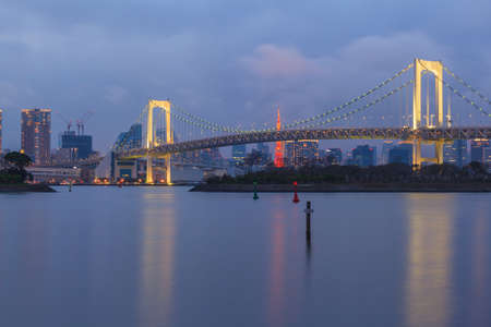 Rainbow bridge with tokyo prefecture, Japanの写真素材