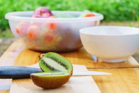 Close up giwi fruit for healthy conceptの写真素材