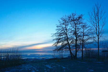 Magnificent winter sunsetの写真素材