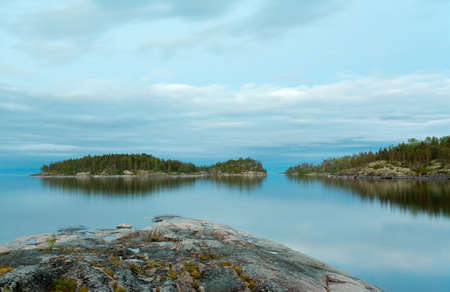 White nights on Lake Ladogaの写真素材