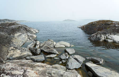 The shore of Lake Ladogaの写真素材