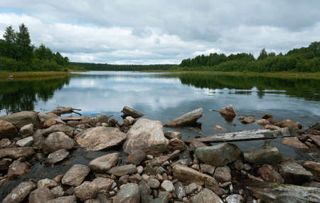 Lake. North Kareliaの写真素材