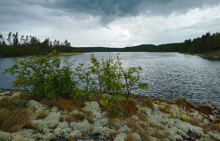Before the storm. Lake Ladogaの写真素材