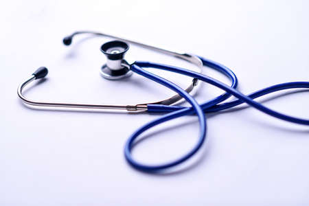 The stethoscope on the doctors Deskの写真素材