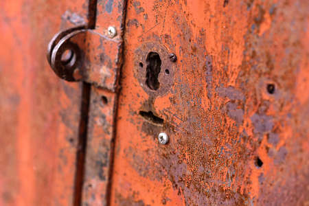 The texture of the metal doorsの写真素材