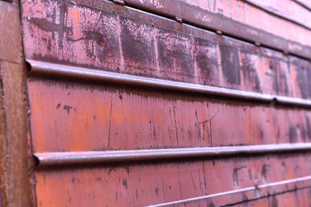 The texture of the metal doors
