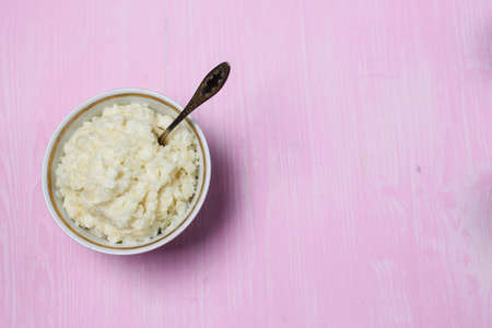 The porridge on the table