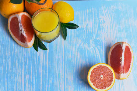 Fruit and juice on the table