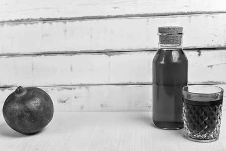 composition of pomegranate with juiceの写真素材