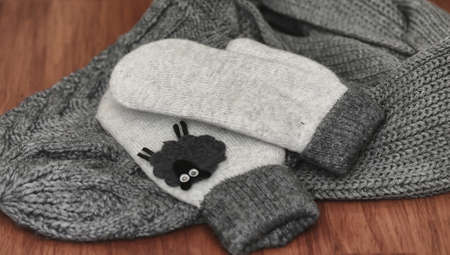 Knitted clothing details sweater