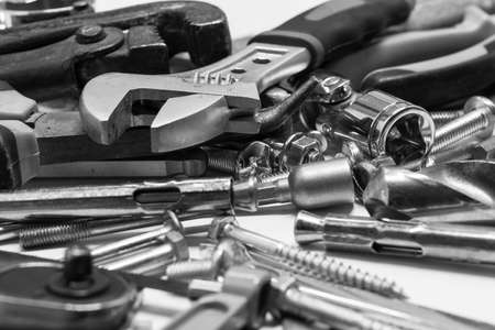 Mens working metal tools of silver color