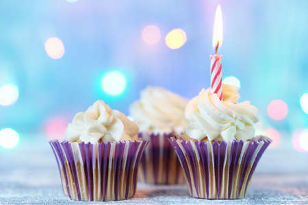 Biscuit cupcakes in paper formの写真素材