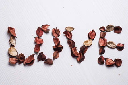 The frame of dried flowers. Decorated with dried flowers. Vase wの写真素材