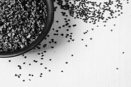 buckwheat porridge on the table.buckwheat porridge on the table.の写真素材