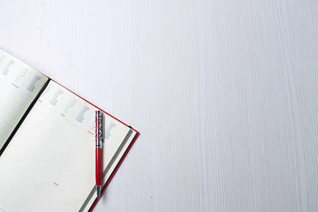 stationery lying on the table. The table in the office. Workplacの写真素材