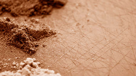 Cinnamon sticks lying on the table in the kitchen. の写真素材