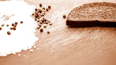 Cinnamon sticks lying on the table in the kitchen. Seasoning for