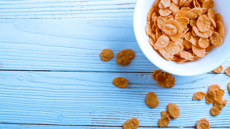 Cereal for Breakfast is on the table.の写真素材